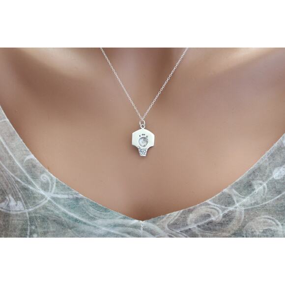 Sterling Silver Basketball Hoop Necklace - Picture 4 of 7